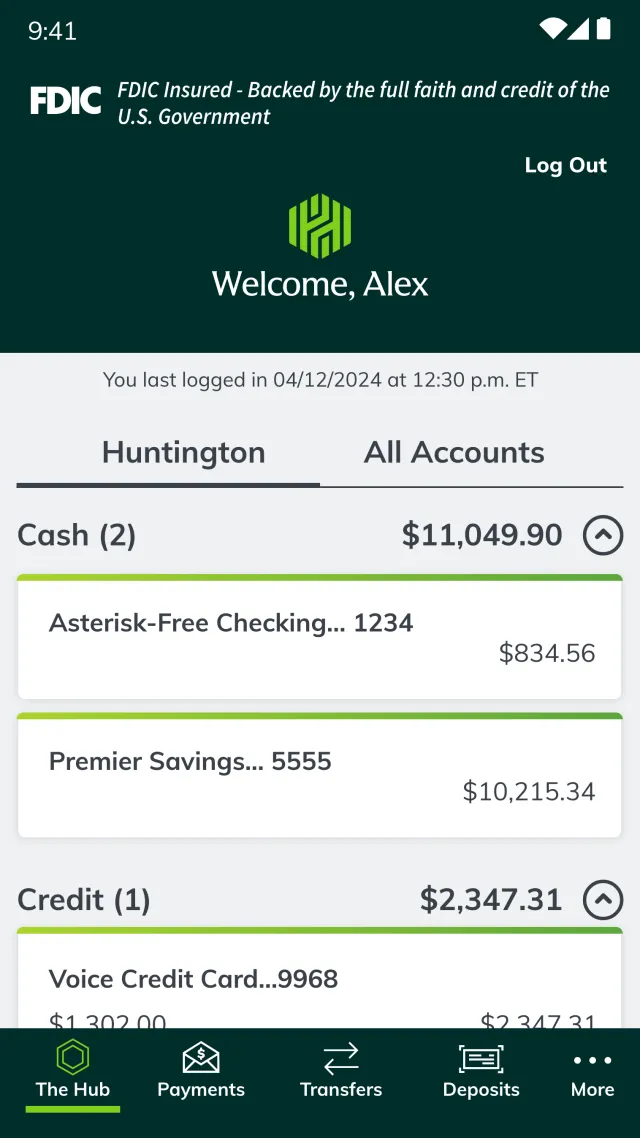 Huntington Mobile Banking - Screen 1