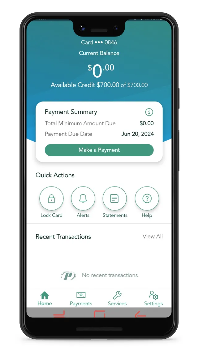 PREMIER Credit Card - Screen 2