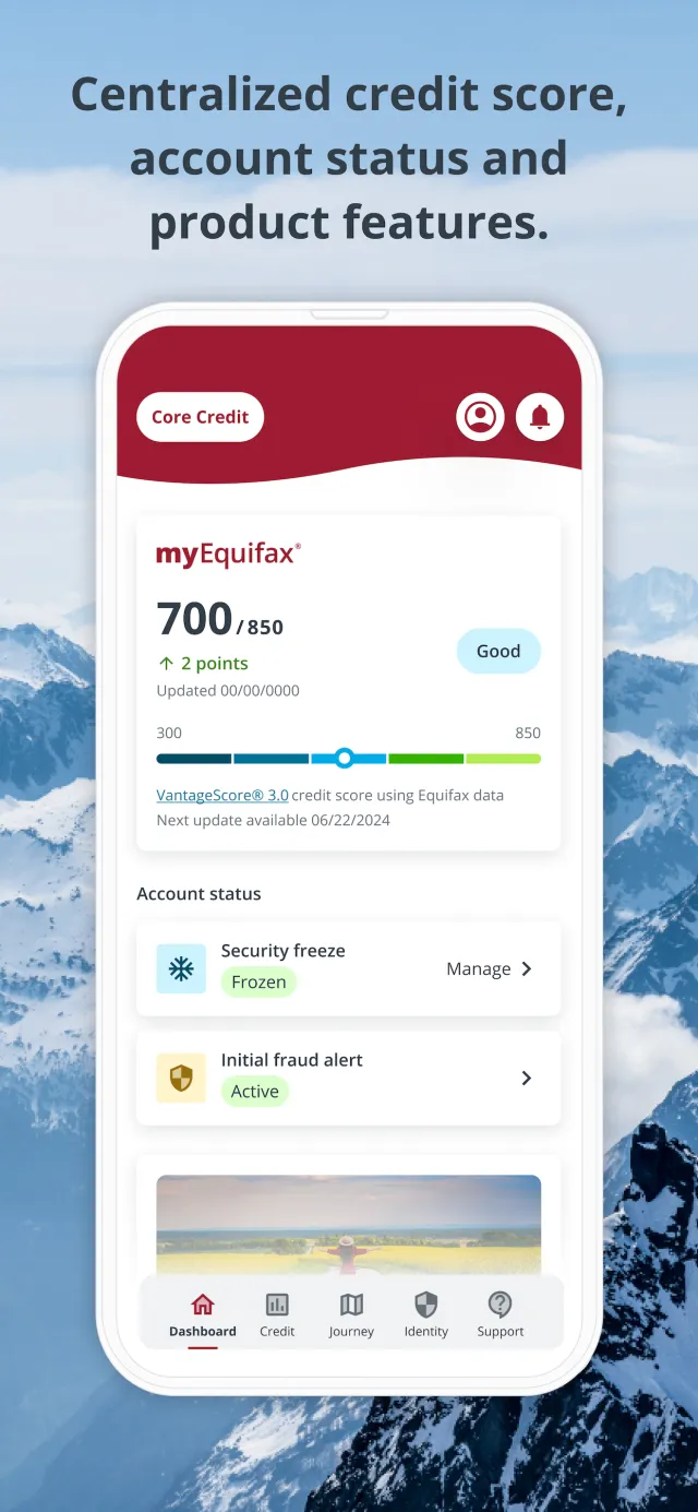 myEquifax - Screen 1