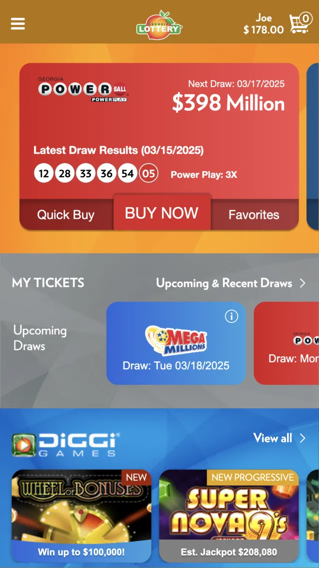 Georgia Lottery Official App - Screen 5