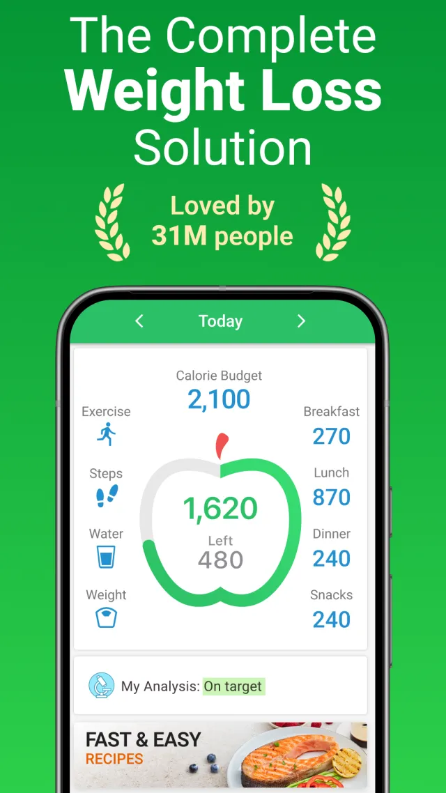 Calorie Counter - MyNetDiary - Screen 1
