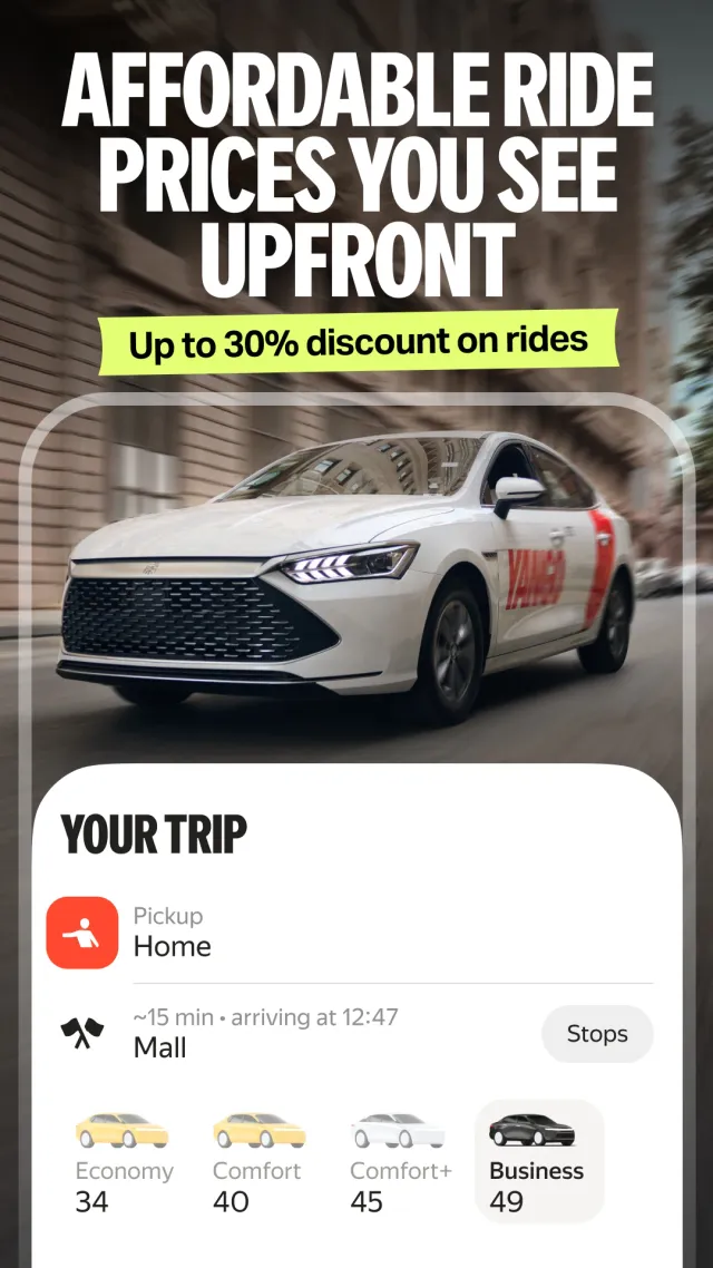 Yango: taxi, food, delivery - Screen 3