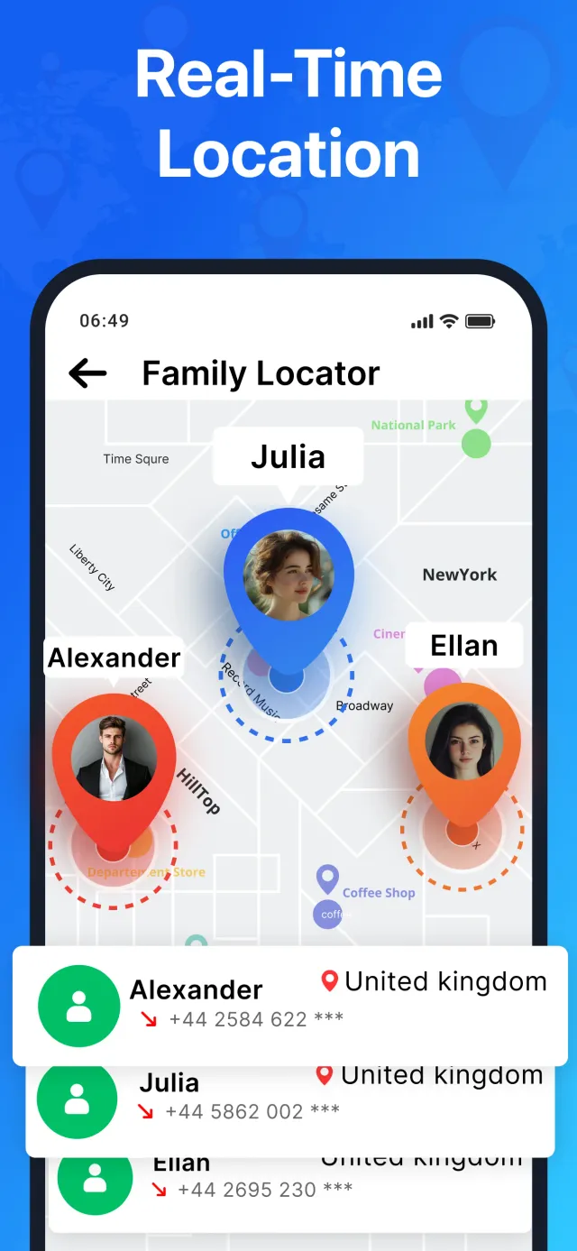 Mobile Number Locator& Tracker - Screen 1