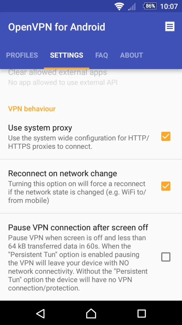 OpenVPN for Android - Screen 6
