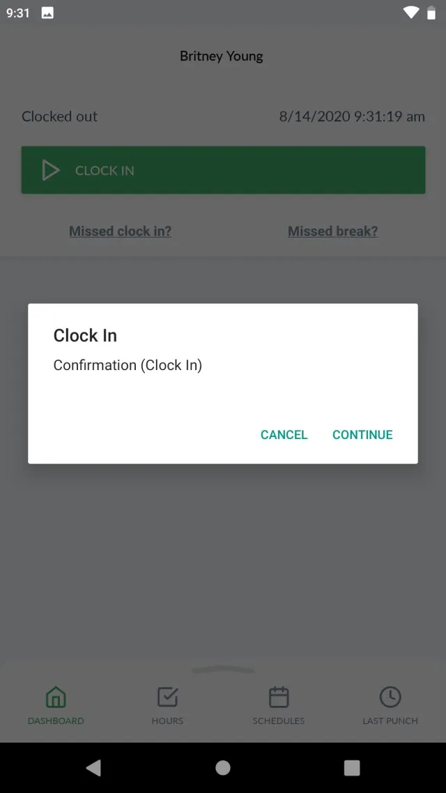 TimeClock Plus Clock - Screen 2
