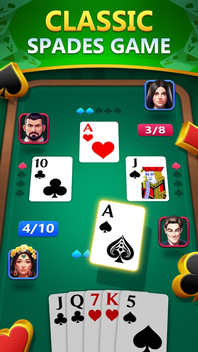 Spades - Classic Card Games - Screen 1