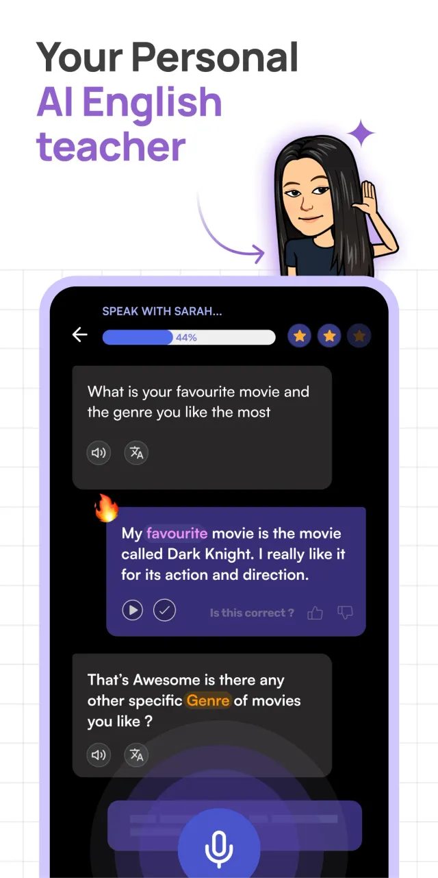 Stimuler AI: English Fluency - Screen 2