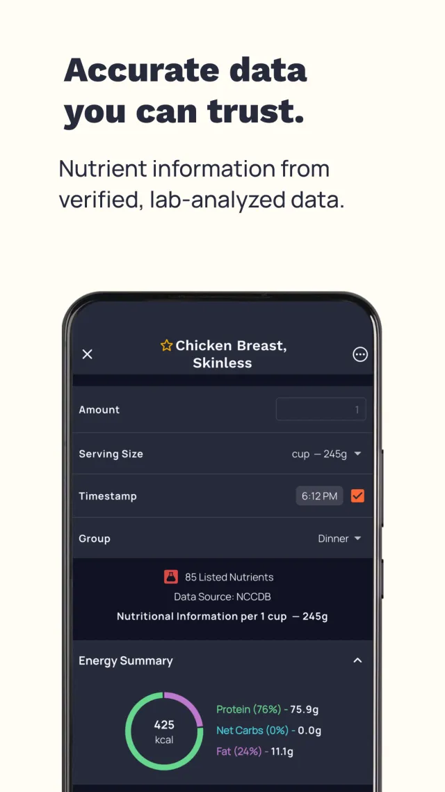 Cronometer: Calorie Counter - Screen 4