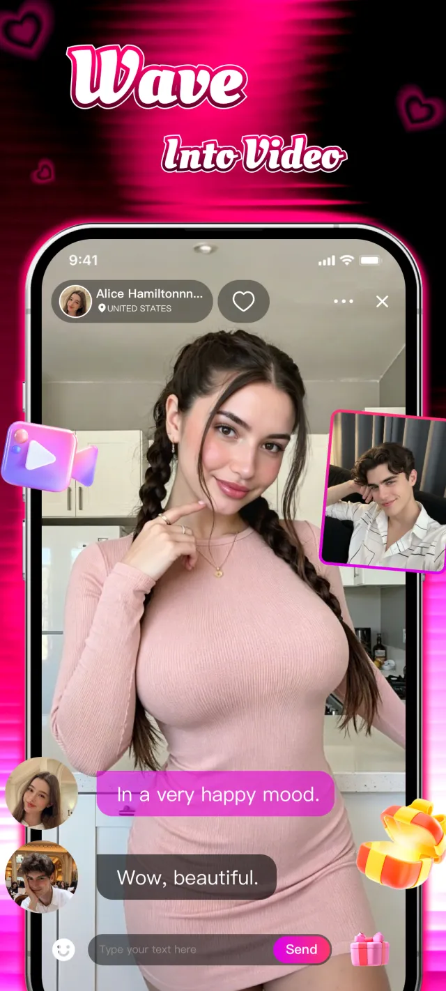 Mmm - Social Video Chat - Screen 1