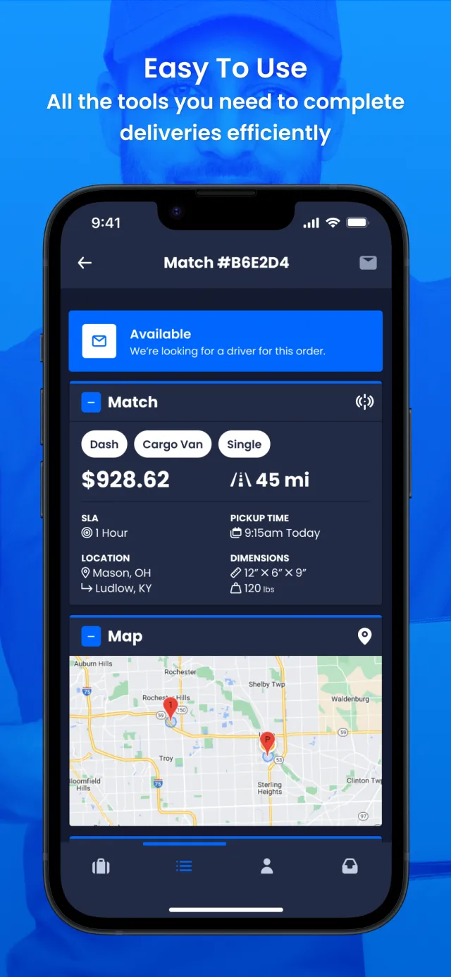 FRAYT Driver - Screen 3