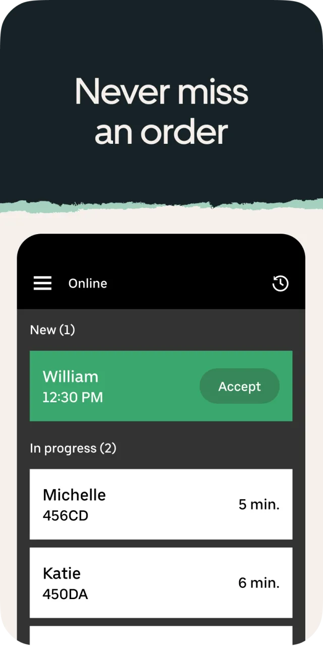 Uber Eats Order Manager - Screen 2