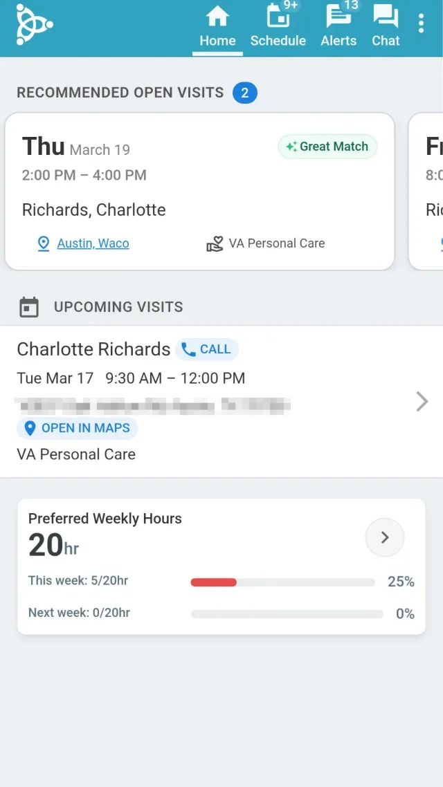 AxisCare Mobile - Screen 1