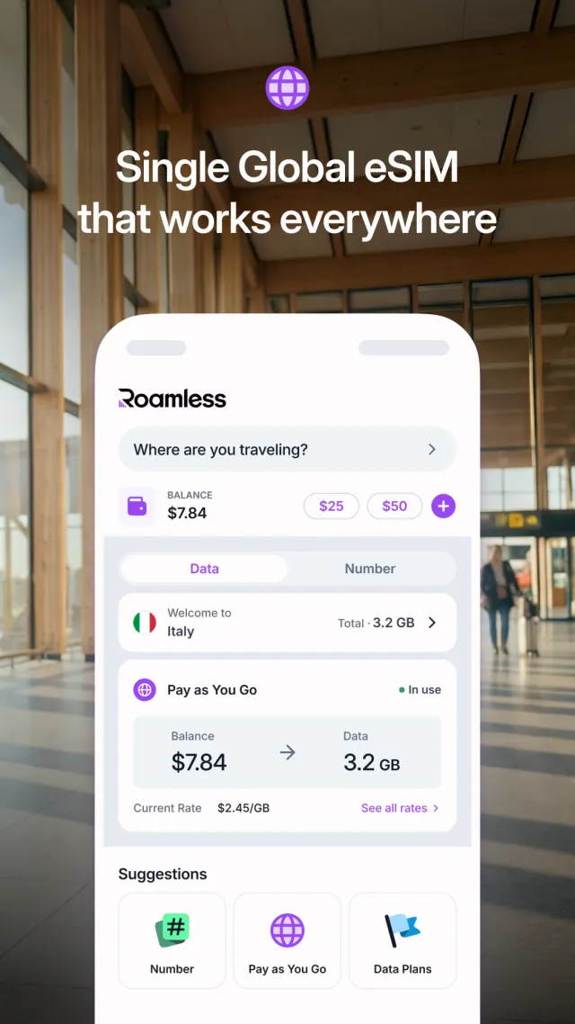 Roamless: eSIM & 2nd Number - Screen 2