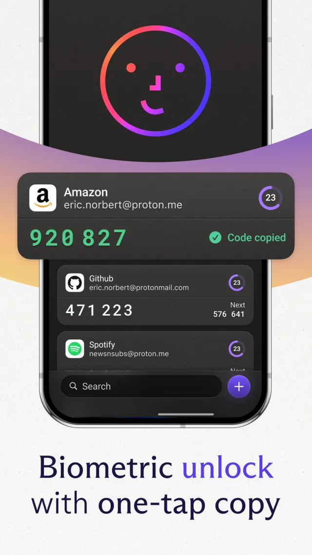 Proton Authenticator - Screen 3