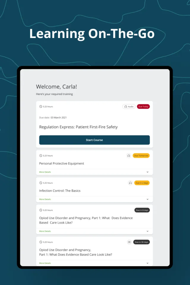 Relias Learner - Screen 5
