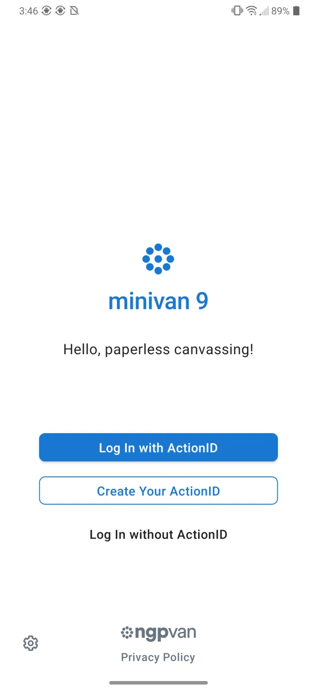 MiniVAN - Screen 1