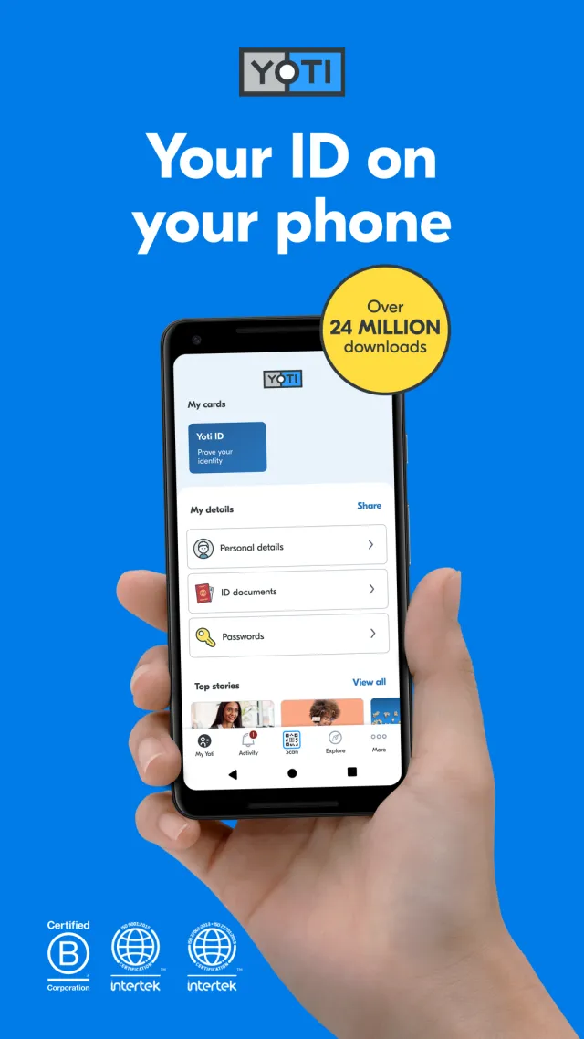Yoti - your digital identity - Screen 1