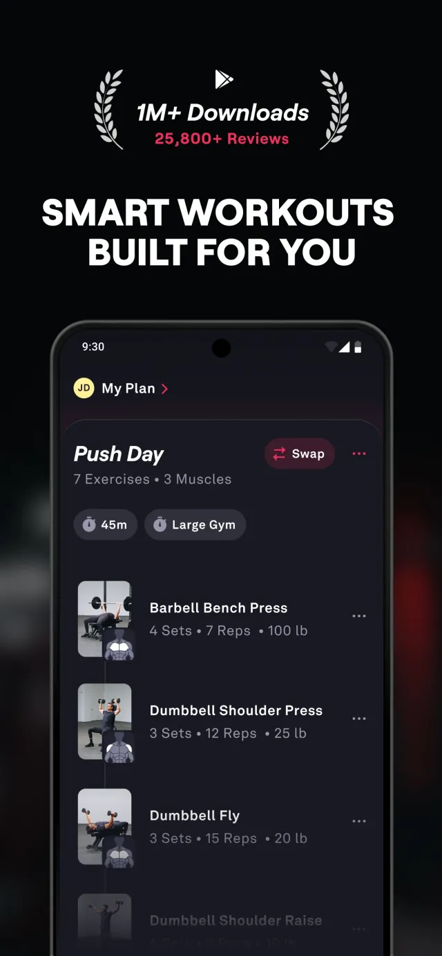 Fitbod: Workout & Gym Planner - Screen 1