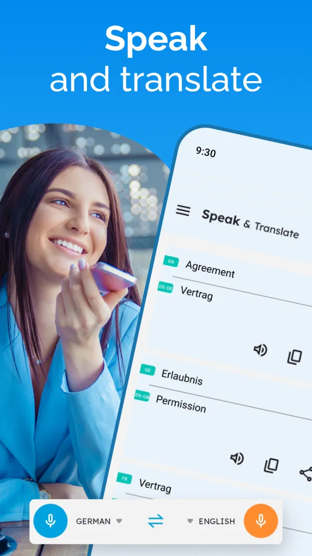 Speak and Translate Languages - Screen 1