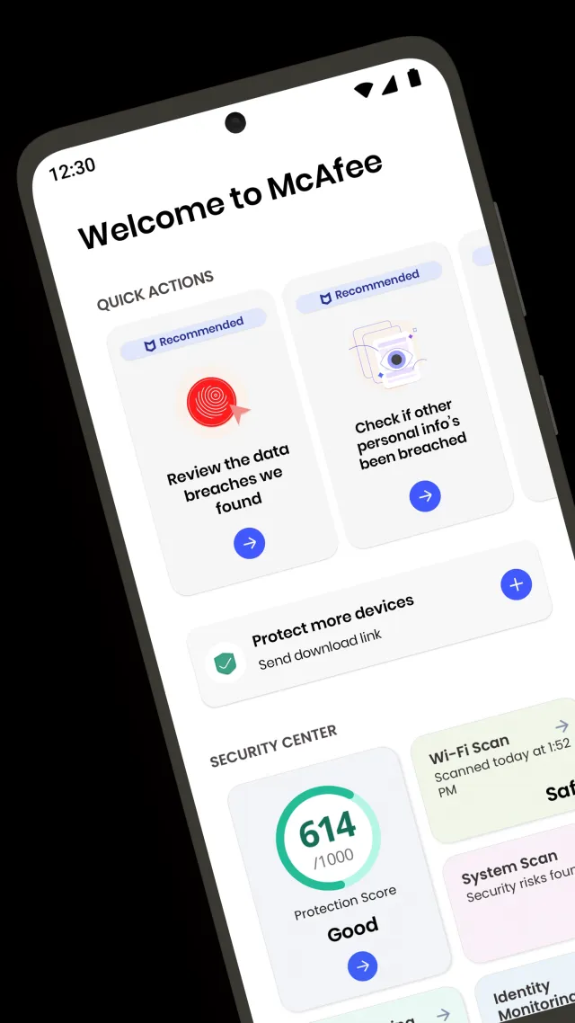 McAfee® Security for T-Mobile - Screen 1