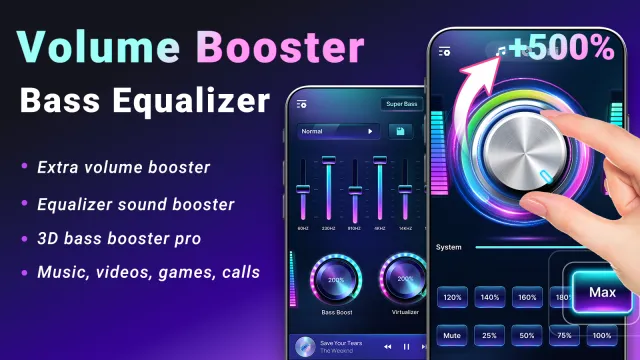 Volume Booster Bass Equalizer - Screen 1