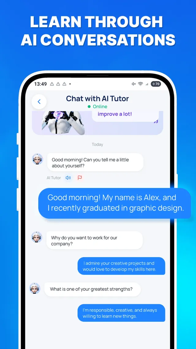Fluza: AI Language Tutor - Screen 3