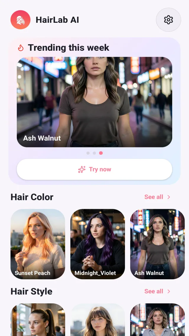 AI Hairstyle Try On & Color - Screen 6