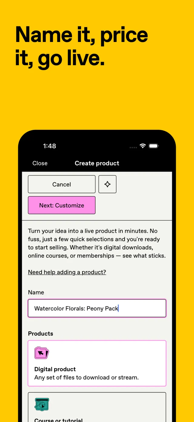 Gumroad - Screen 2