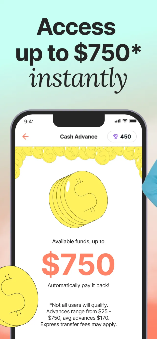 Klover - Instant Cash Advance - Screen 1
