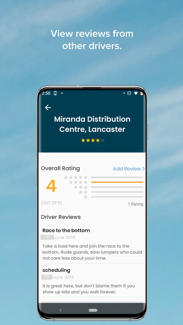FourKites CarrierLink App - Screen 2