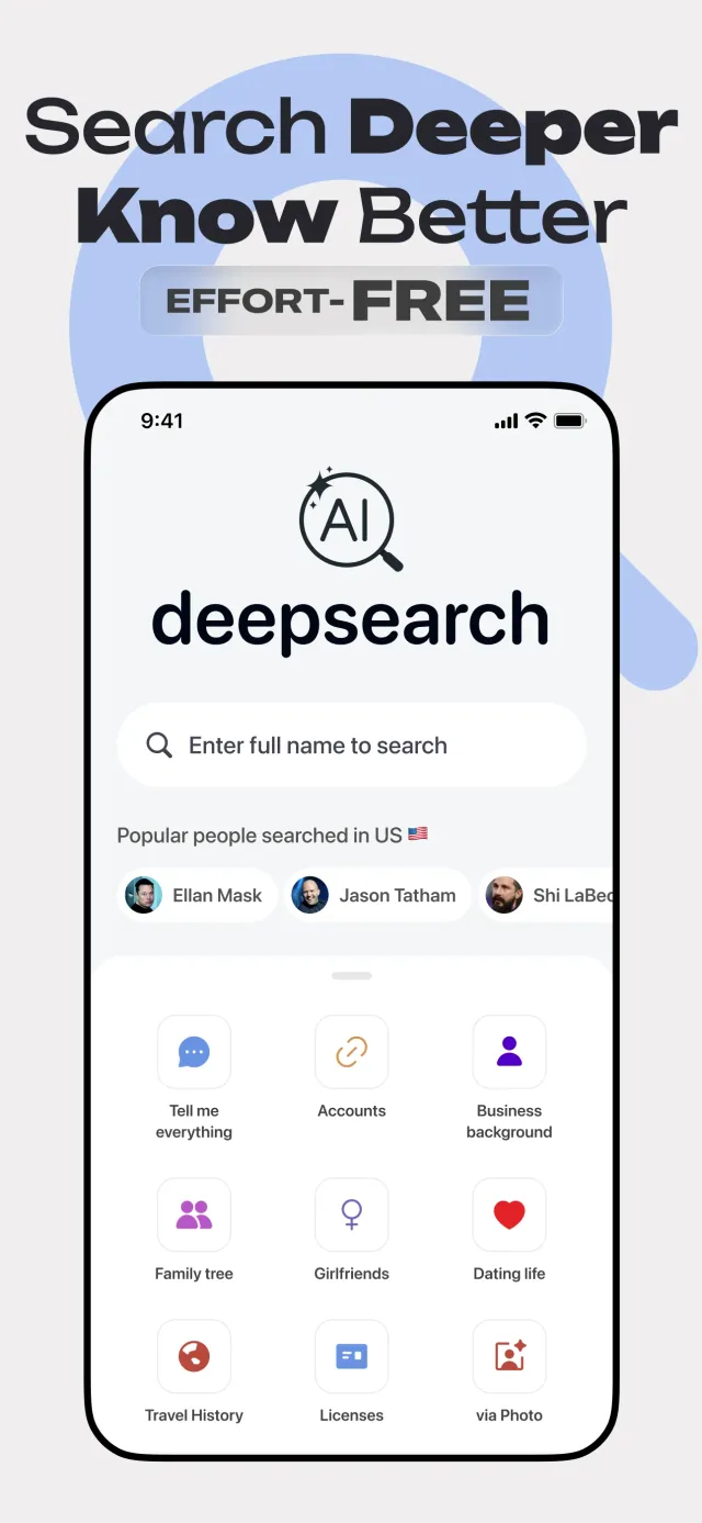 Deepsearch AI Search Assistant - Screen 1