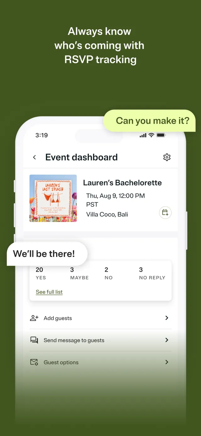 Evite: Email & SMS Invitations - Screen 5