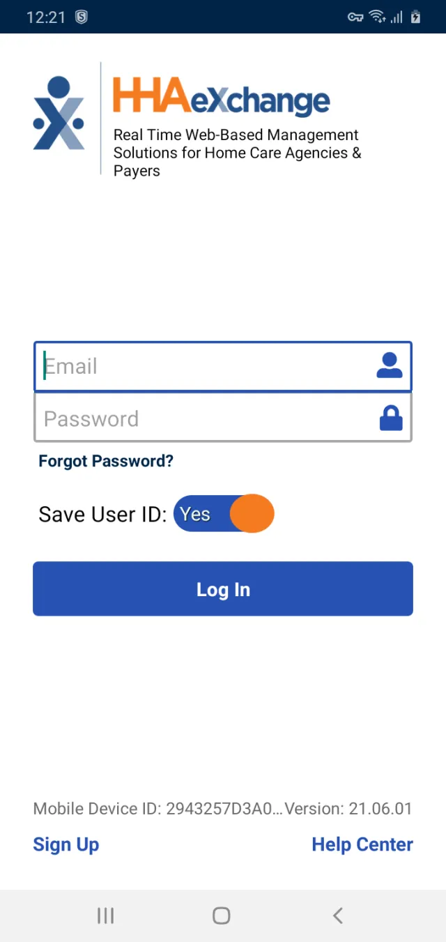 HHAeXchange - Screen 2