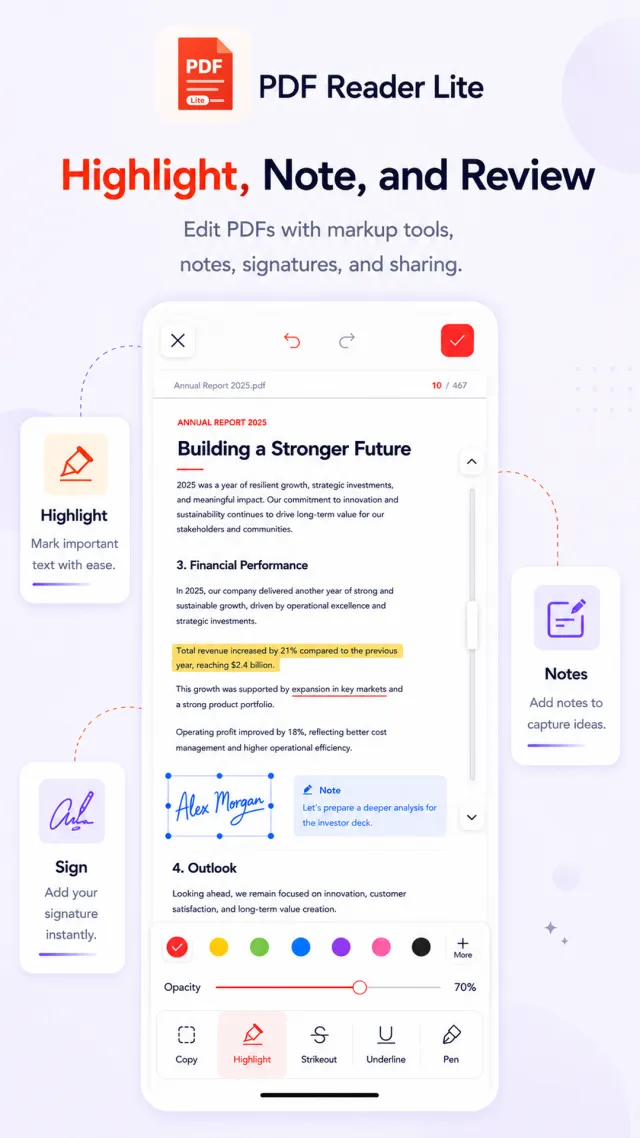PDF Reader Lite - Fast Viewer - Screen 3