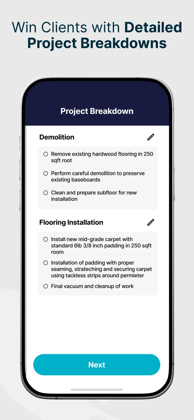 SimplyWise Cost Estimator - Screen 5