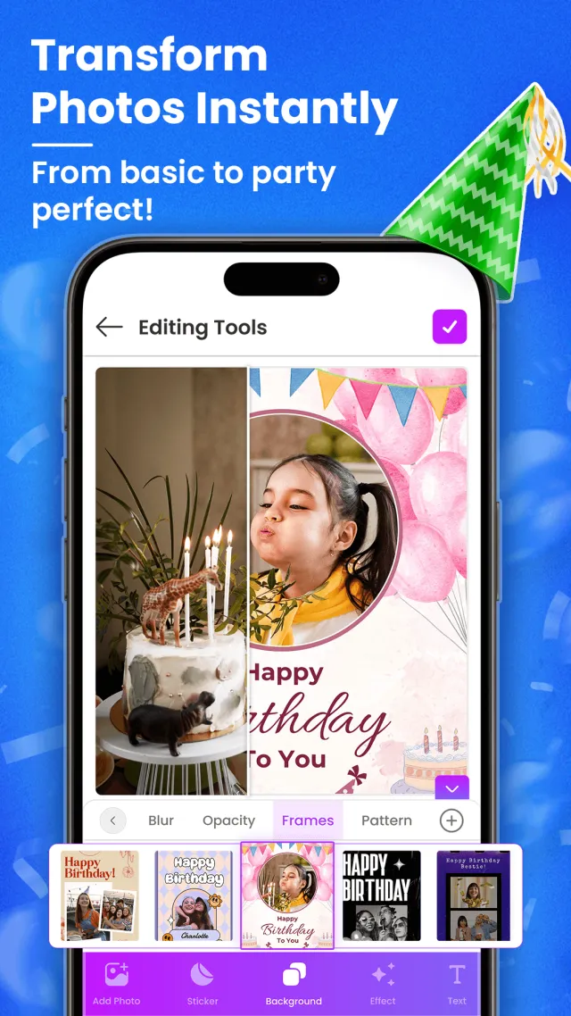 Birthday Photo Frame & Editor - Screen 3