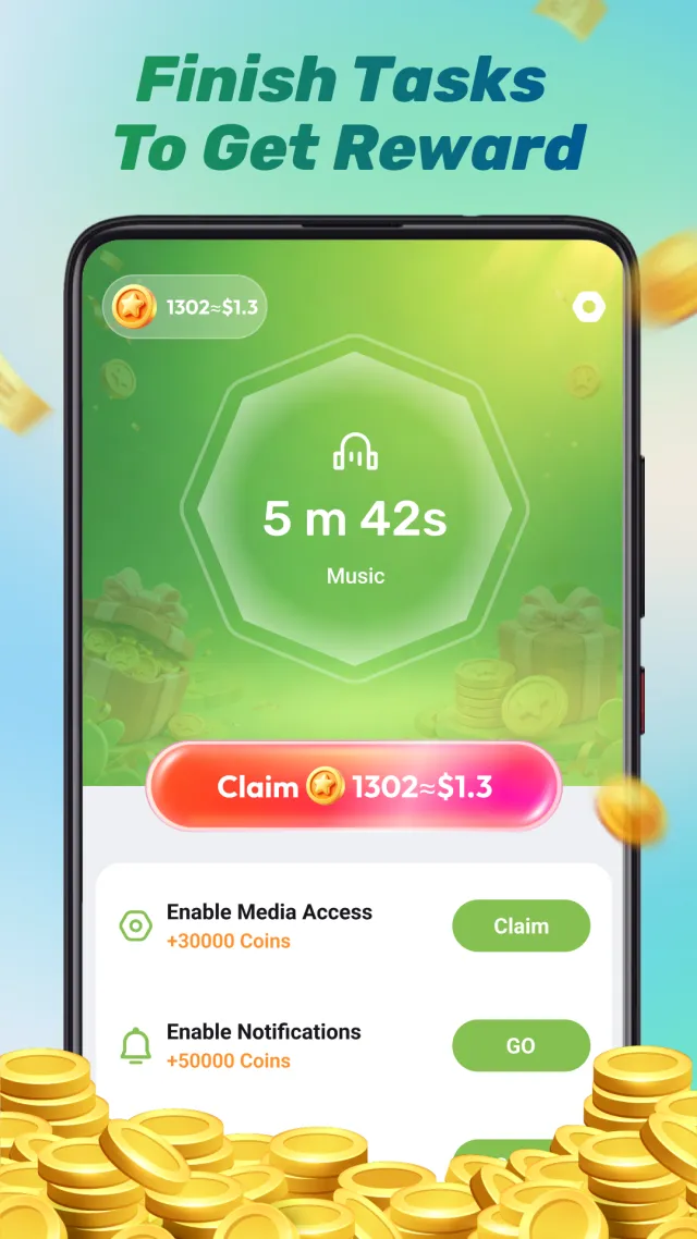 Lucky Tunes - Rewards & Music - Screen 2