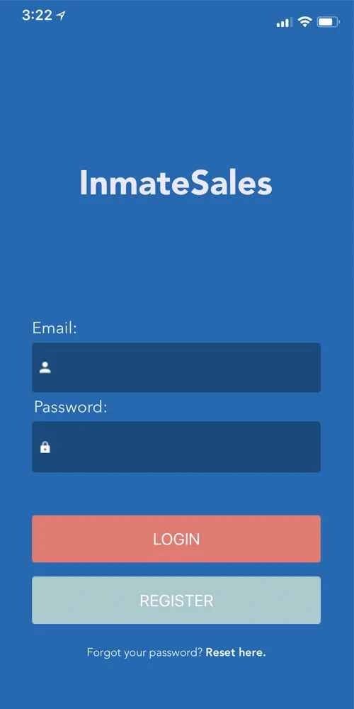 InmateSales View - Screen 1