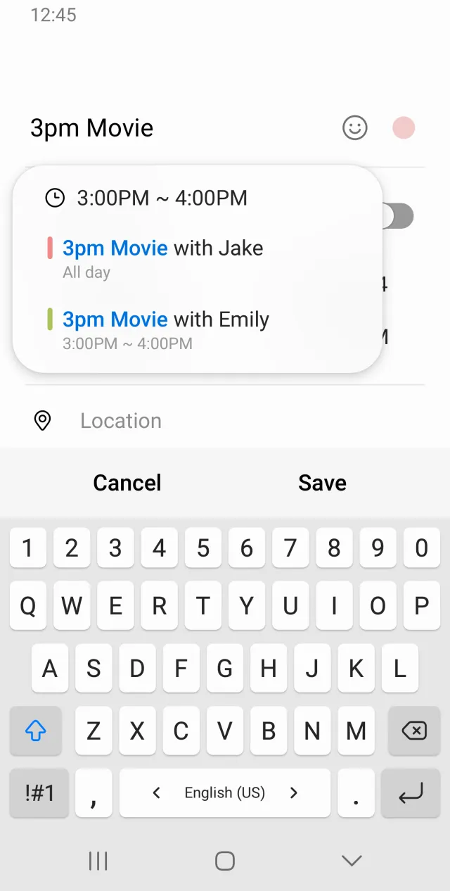 Samsung Calendar - Screen 2
