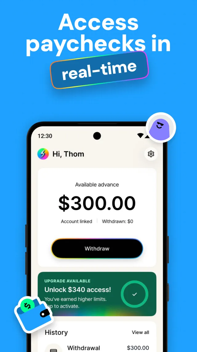 Get Paid Early: Cash Advance - Screen 1