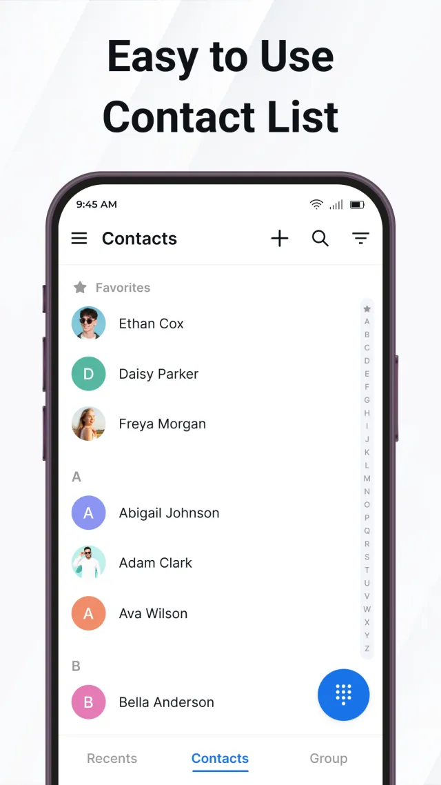 Contacts - Screen 1