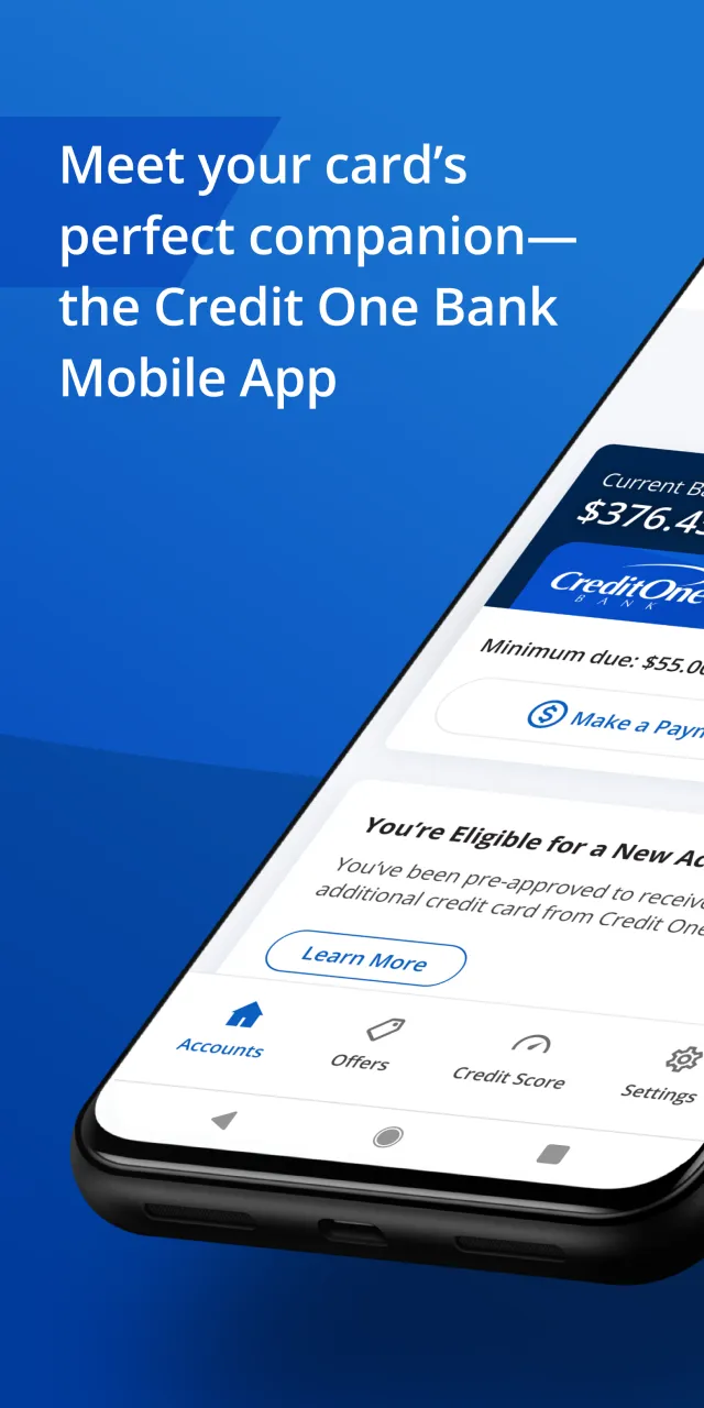 Credit One Bank Mobile - Screen 1