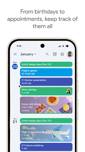 Google Calendar - Screen 1