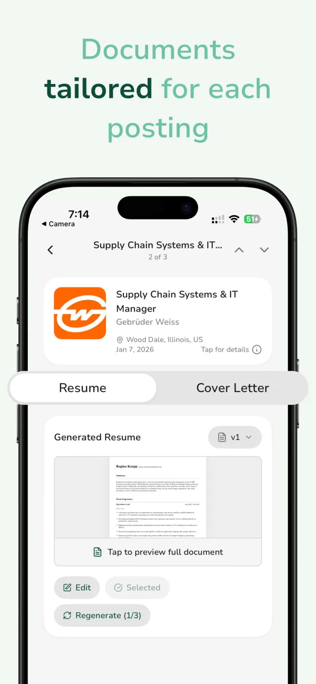 Sprout - AI Job Search - Screen 4