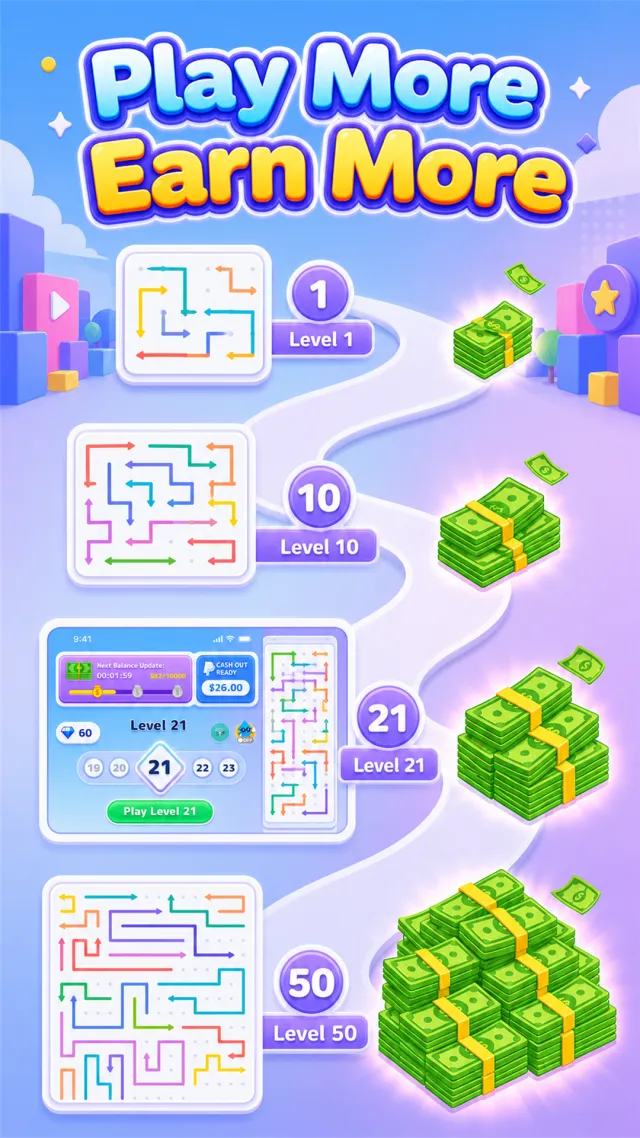 Arrow Cash Puzzle: Earn Money - Screen 1