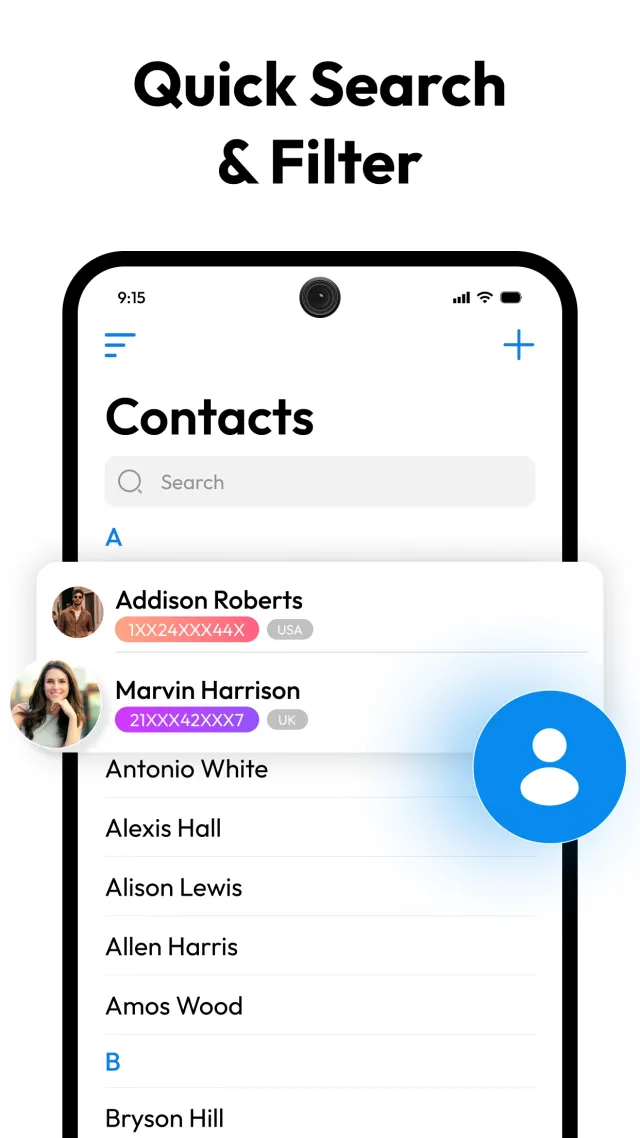 Contacts - Screen 1