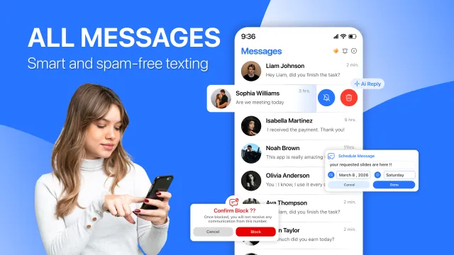 Messages - SMS, Text, Launcher - Screen 1