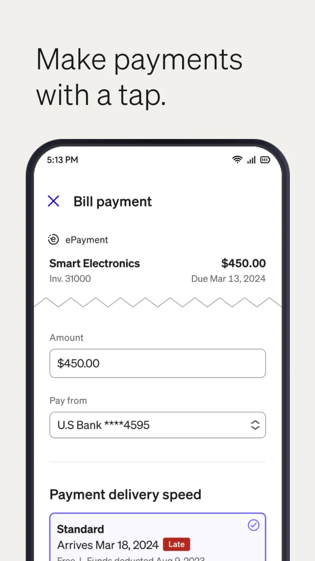 BILL AP & AR Business Payments - Screen 4