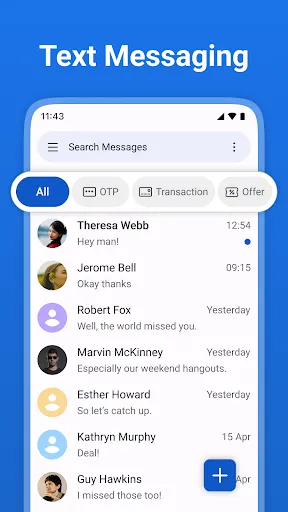 Messages - Screen 1