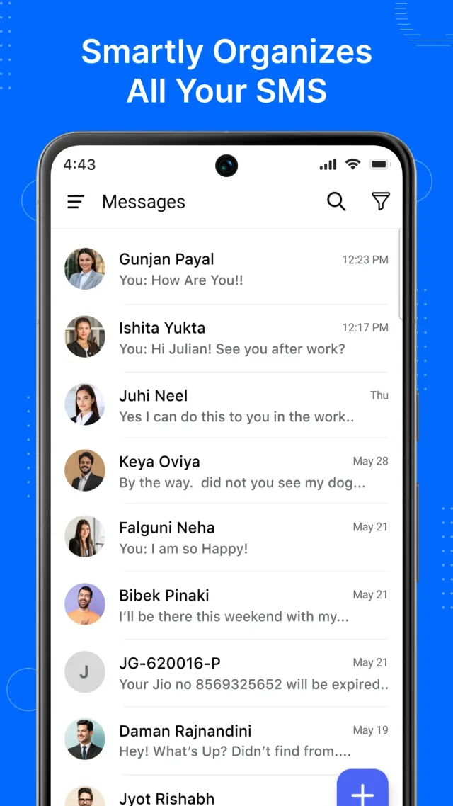 Messages - SMS Text Message - Screen 1